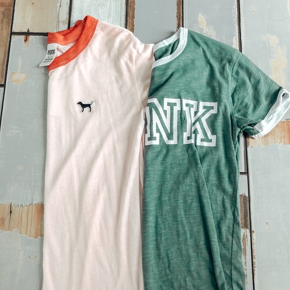 PINK Victoria's Secret Tops - 2 VS Pink Ringer Tee Bundle
